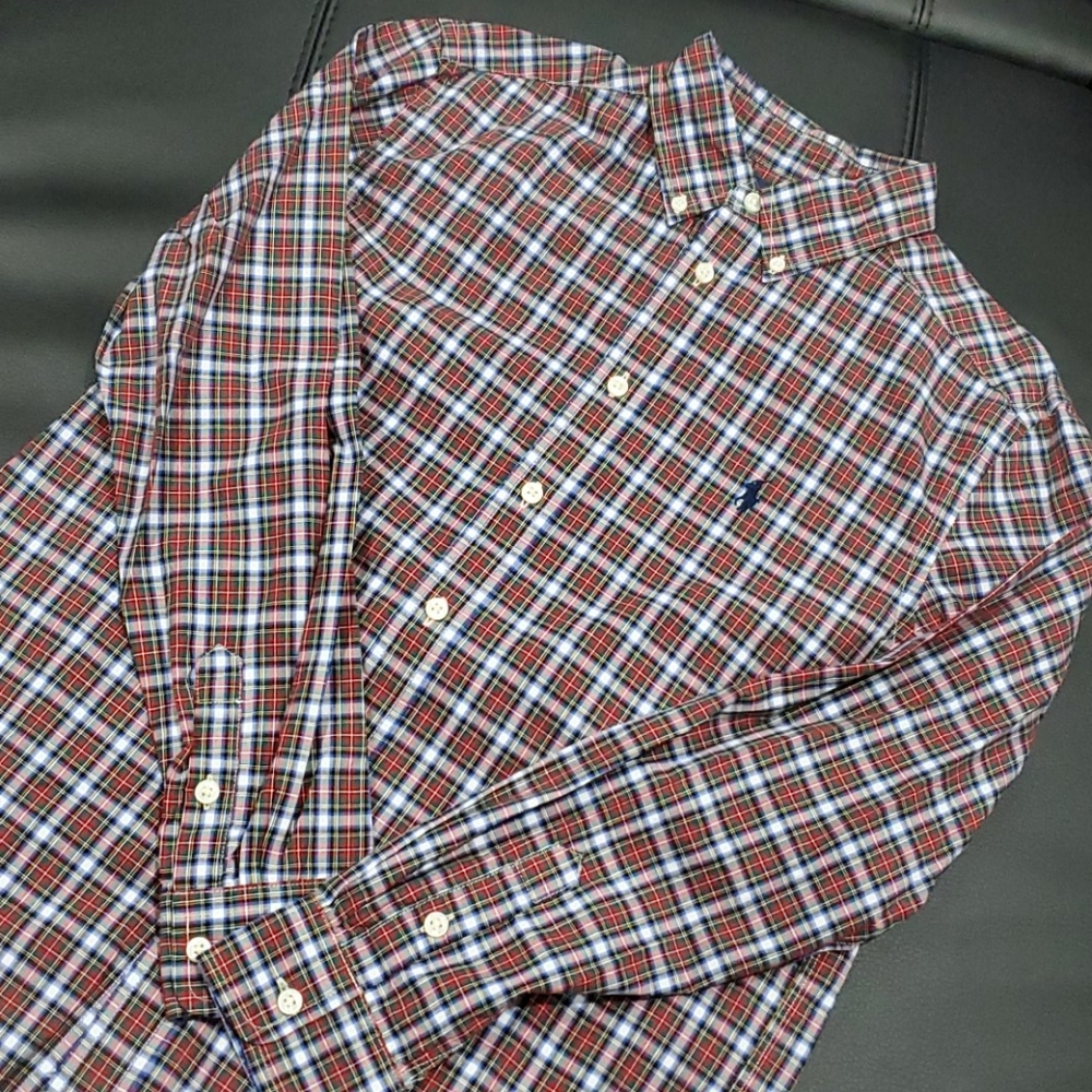 Polo Ralph Lauren Boys Plaid Poplin Shirt L(14-16)